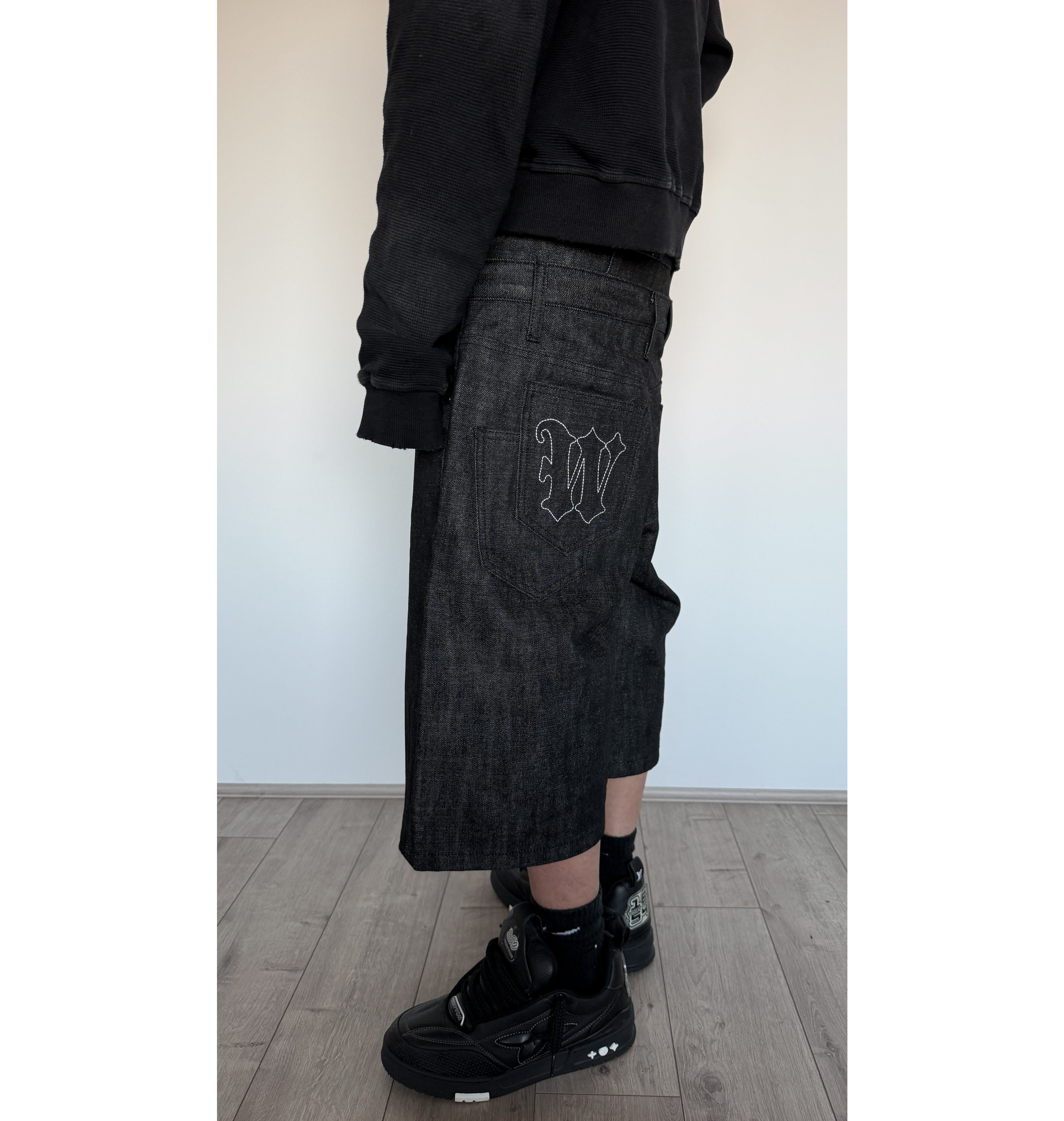 “VOID” DOUBLE WAIST JORTS