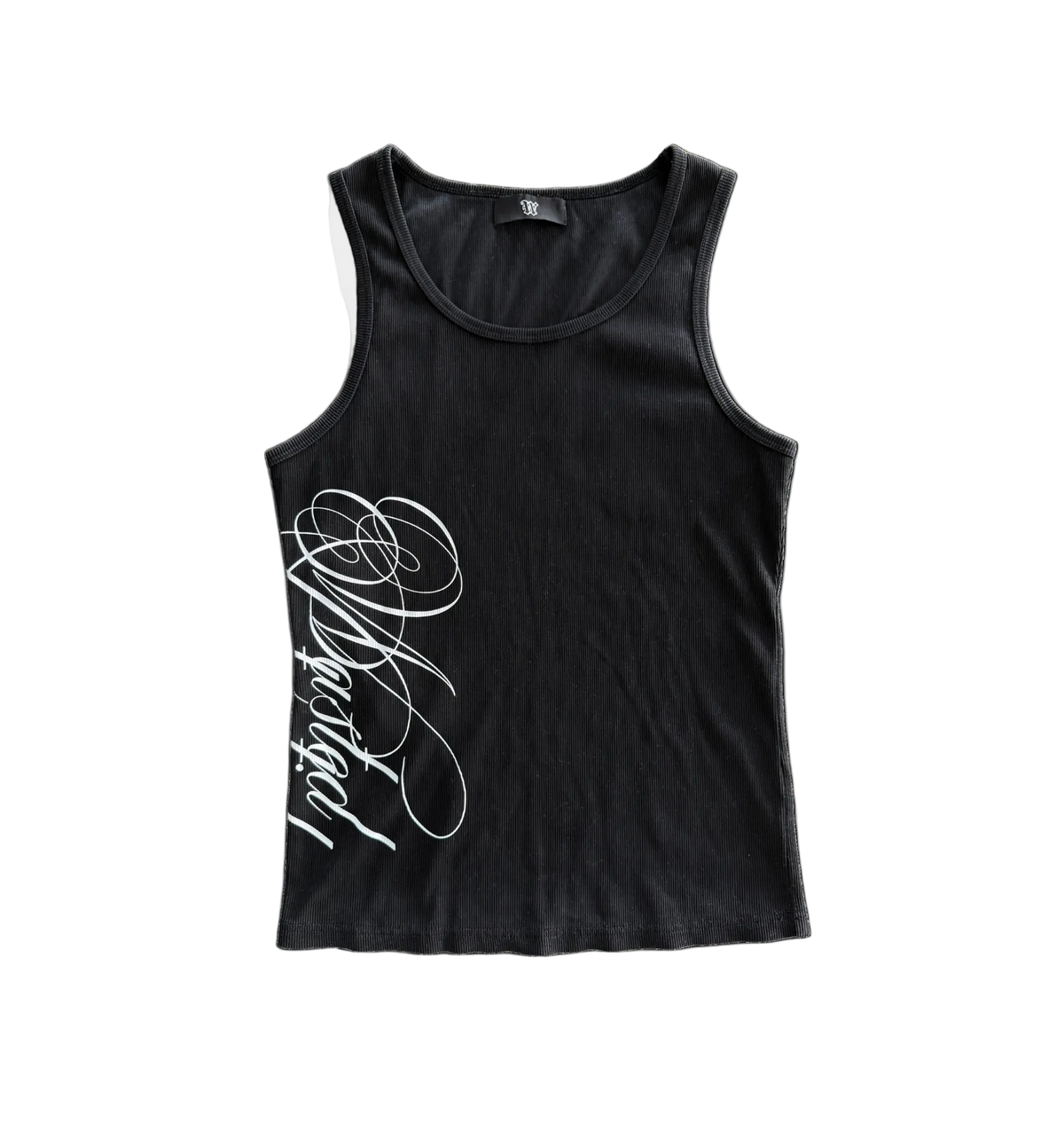 "SCRIPT" TANKS BLACK