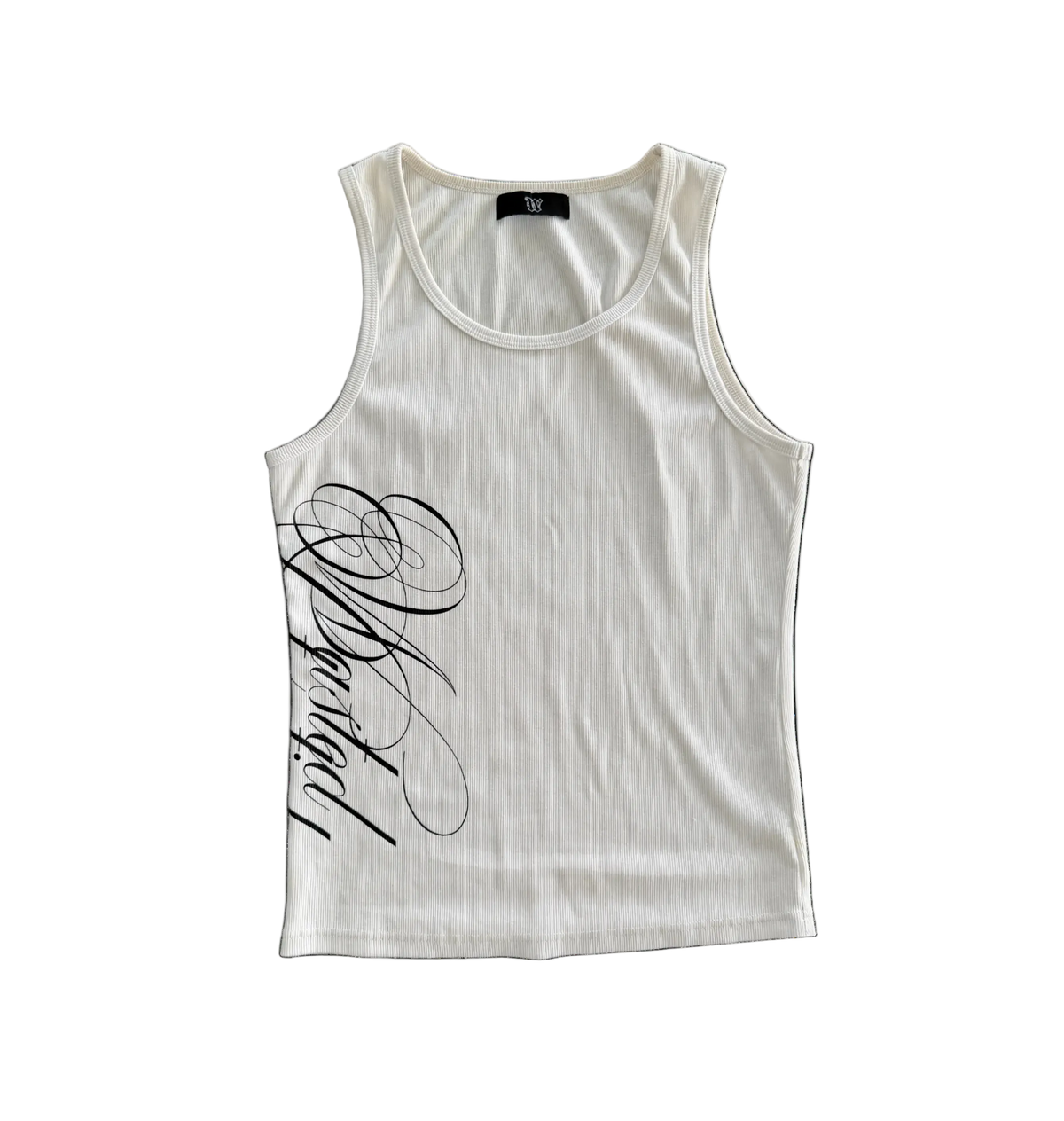 "SCRIPT" TANKS WHITE
