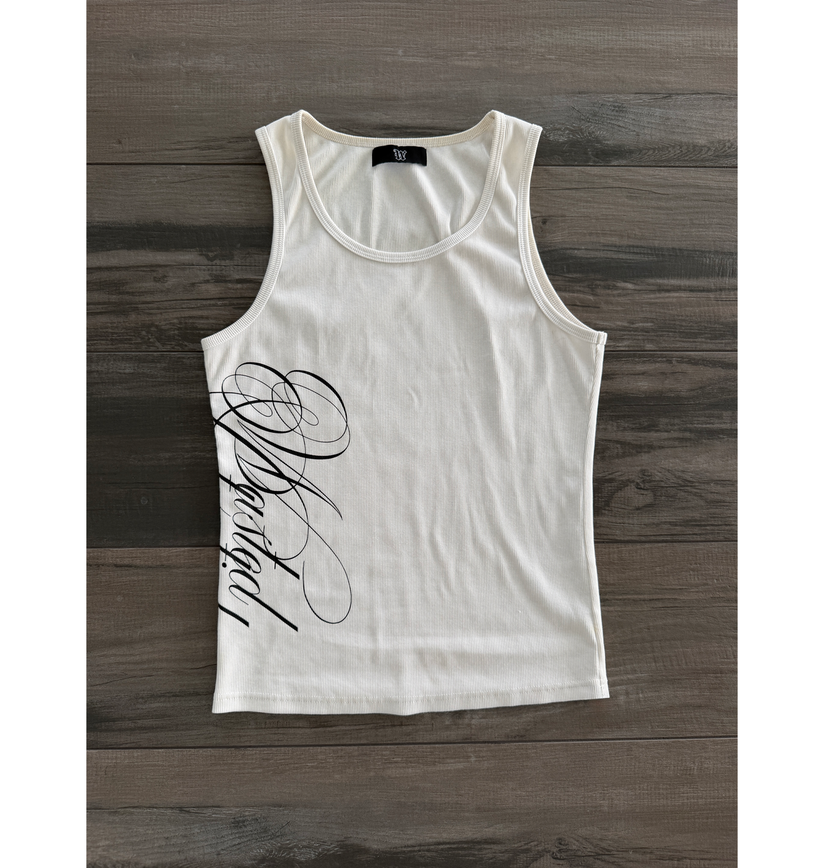 "SCRIPT" TANKS WHITE